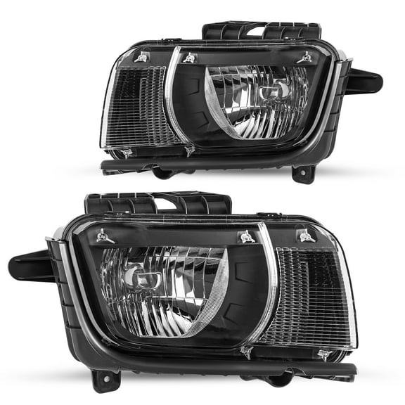 For 2010-2013 Chevy Camaro Halogen Headlights Headlamp LH+RH Pairs 10-13