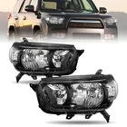 For 2010-2013 Toyota 4Runner Black Clear Headlight