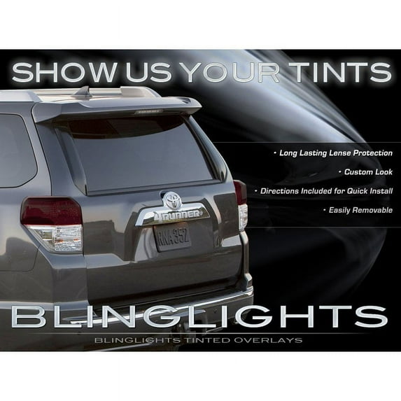 For 2010-2013 Toyota 4Runner Tinted Smoke Tail Lamps Lights Overlays Film Protection