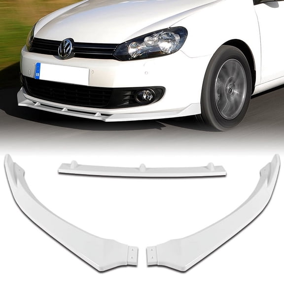 For 2010-2013 Volkswagen Golf 6 Painted White Front Bumper Body Kit Spoiler Lip