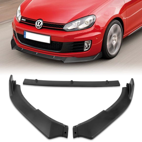 For 2010-2013 Volkswagen Golf MK6 GTI Matt Black Front Bumper Body Spoiler Lip