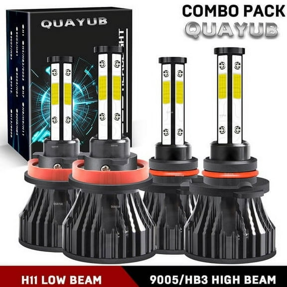 For 2010-2014 Honda Insight High/Low Beam 4x Front LED Headlight Bulbs 6000K