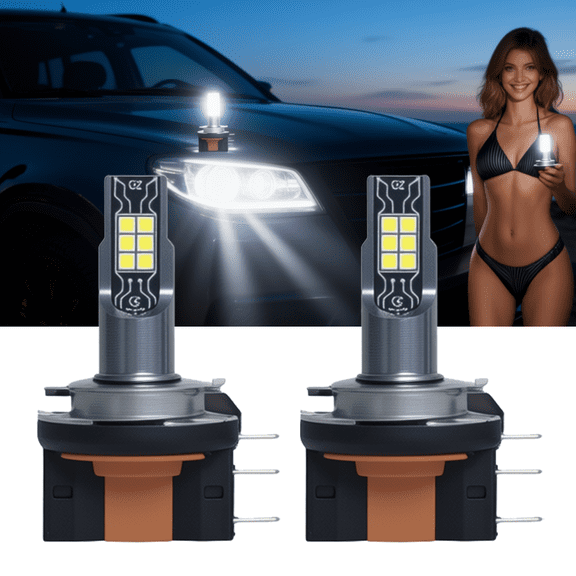 For 2010-2014 Volkswagen Jetta,H15 Led Headlight Bulb Canbus Error Free High Beam DRL CSP 120W LD2261,Pack of 2