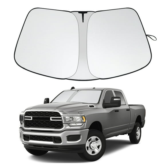 For 2010-2024 Dodge Ram 2500 3500 Car Sun Shade Visor Front Window Windshield Cover