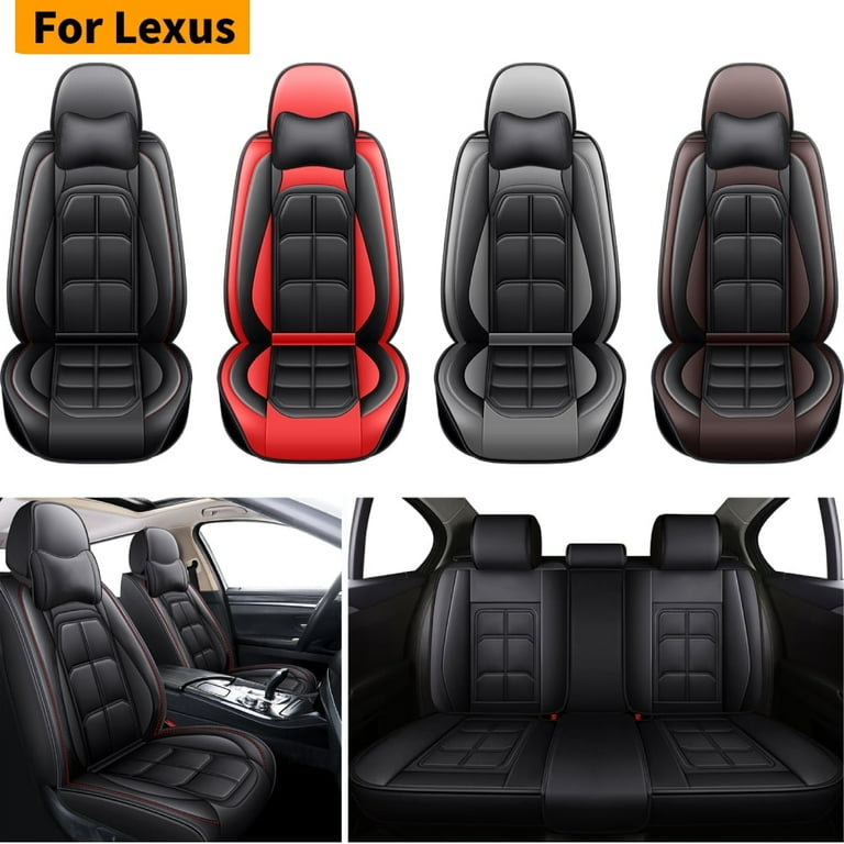 For 2010 2024 For Lexus RX300 RX330 RX350 Car Seat Covers 5 Seat PU Leather Cushion Protector Full Set Front Back Seat Cover with 2 Pillows for