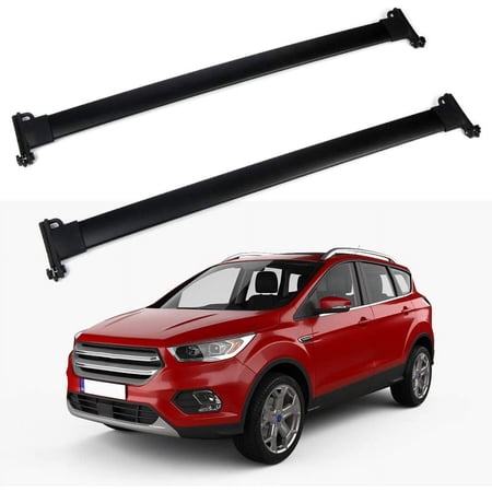 For 2010 Ford Escape Roof Rack Cross Bars Carrier Set Bolt-On Style Black