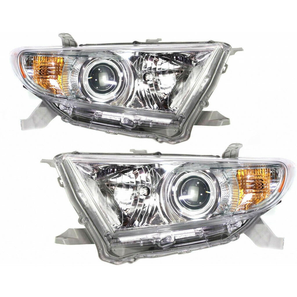 For 2010 Toyota Highlander Pair Headlights Driver and Passenger Side ...
