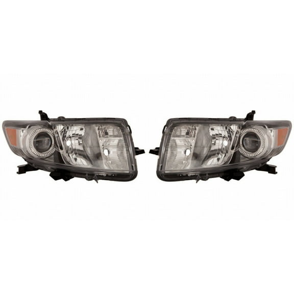 For 2011 2012 2013 2014 2015 Scion xB Headlight Assembly Pair Driver and Passenger Side Black Housing For SC2518106