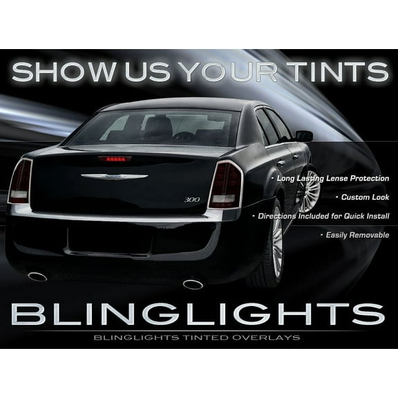 For 2011 2012 2013 Chrysler 300 300S 300C Tinted Smoked Taillamps Taillights Protection Overlays Film