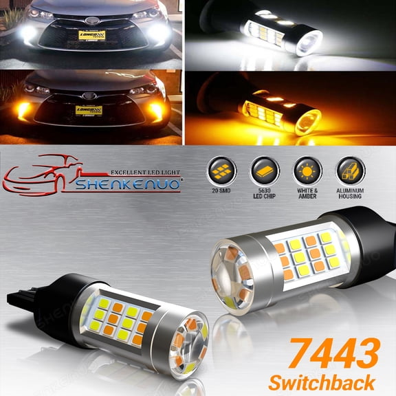 For 2011 2012 2013 Honda Civic Turn Signal Light 7440 7443 Switchback LED Bulbs,SHENKENU