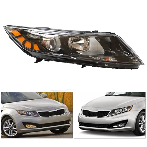 For 2011 2012 2013 Kia Optima Passenger Side Headlamp RH Right Halogen Headlight (Bulb Not Included)