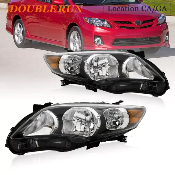 For 2011 2012 2013 Toyota Corolla Headlights Headlamps Replacement Left+Right
