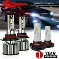 thumbnail image 1 of 9012 High&Low Beam for Chrysler 200 2011-2012 LED Headlights 2504 Fog Lights 4pcs, 1 of 14