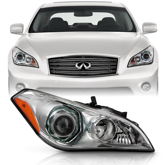 For 2011-2013 Infiniti M37 M56 HID non-AFS Projector Headlight Passenger Side