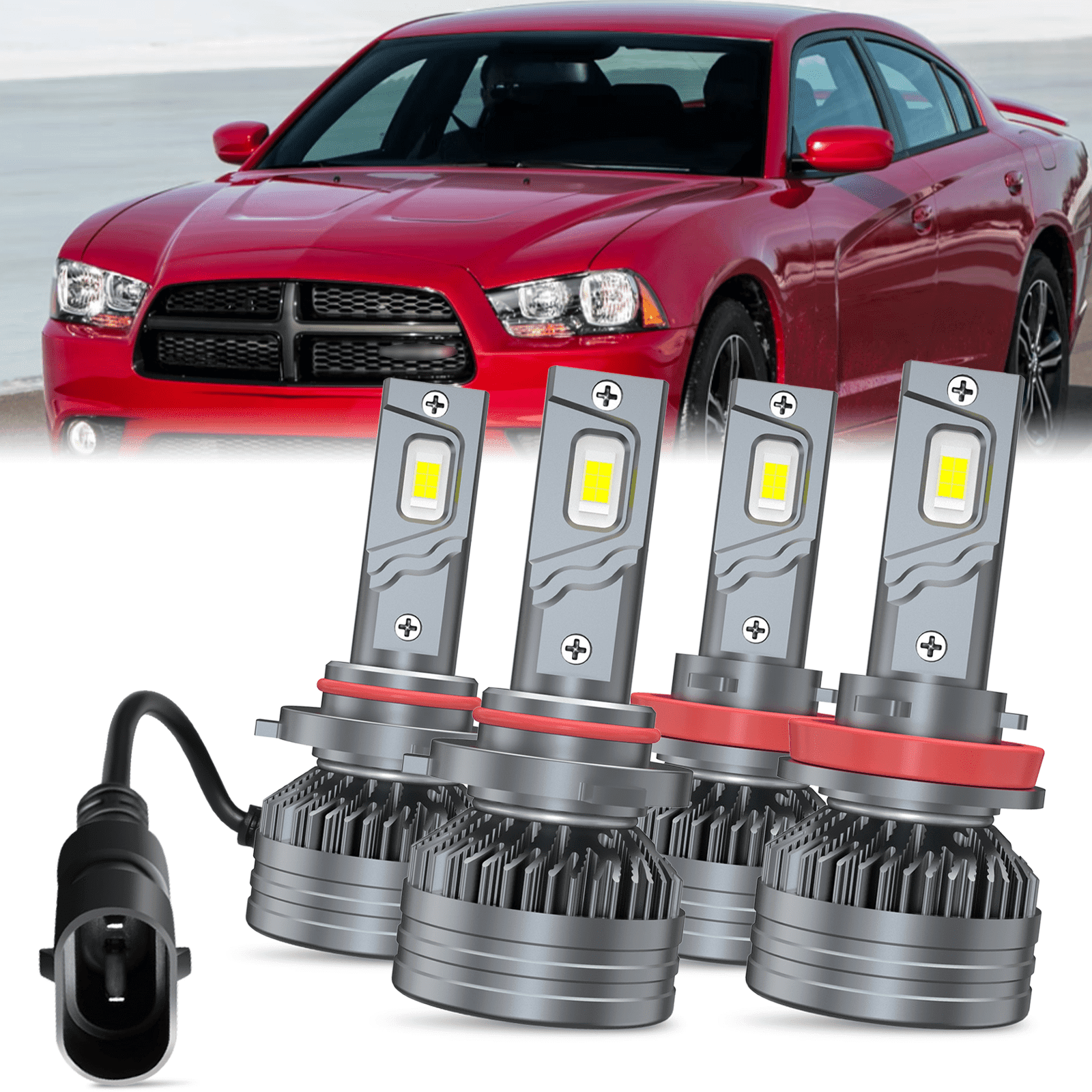 elf bar vape uk 1 Pair 80W Fog Lights For DODGE Charger 2010-2014 8000K ice blue LED Bulbs  lamp main image 1