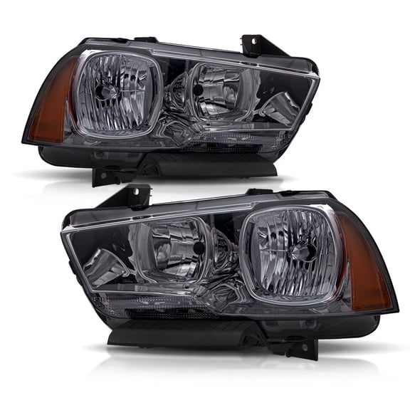 For 2011-2014 Dodge Charger R/T SE SRT8 Clear Smoke Left+Right 11-14 Headlights