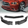 thumbnail image 1 of For 2011-2014 Dodge Charger STP-Style Black Front Bumper Body Kit Spoiler Lip, 1 of 5
