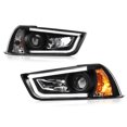 thumbnail image 1 of [For 2011-2014 Compatible with Dodge Charger Xenon HID Model] OLED Neon Tube Black Projector Headlight Headlamp Assembly, Driver & Passenger Side, 1 of 8