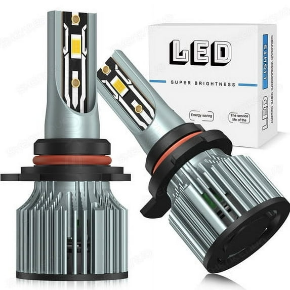For 2011-2014 Ford Edge 9012 HIR2 LED Headlight Bulbs Kits 6000K Hi Low Beam 2 Bulb 60W 12000LM CSP