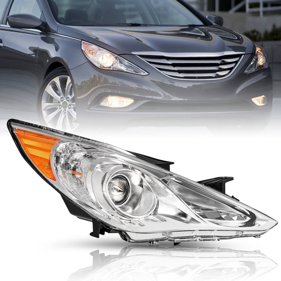 For 2011-2014 Hyundai Sonata Headlights Assembly Chrome Housing Headlamp Right