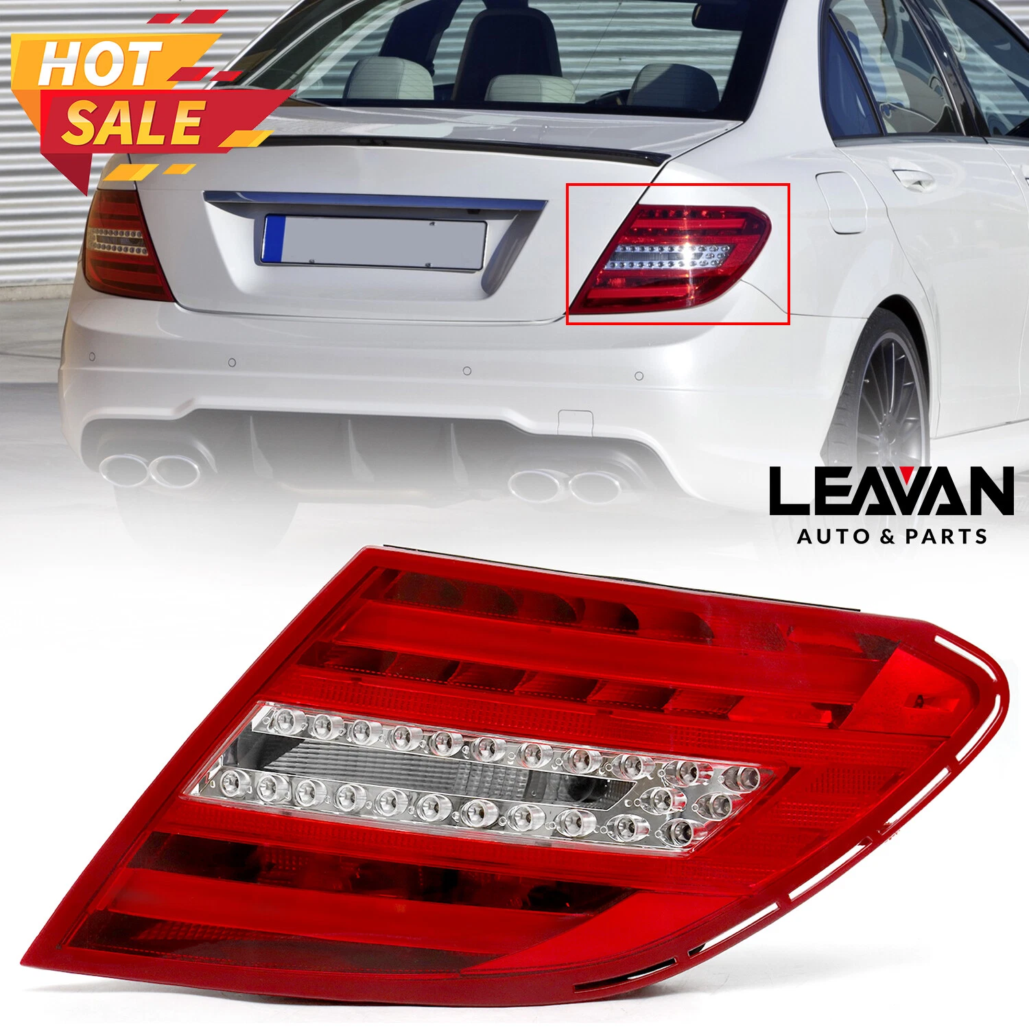 For 2011-2014 Mercedes Benz W204 C250 C300 C350 C63 AMG Right LED Tail ...