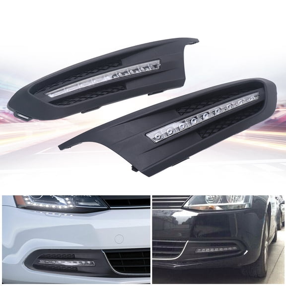 For 2011-2014 Volkswagen Jetta Right and Left Side DRL Light Daytime Running Lamp Assembly