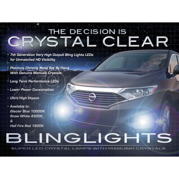 For 2011-2016 Nissan Quest LED Fog Lamps Driving Lights Kit