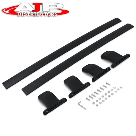 For 2011-2017 Honda Odyssey 2-Piece OE Factory Style Aluminum Roof Rack Rail Cross Bars Top Cargo Lugagge Carrier Pair + Hardware (Black) - JDM RL5 Minivan Van