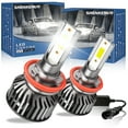 thumbnail image 1 of For 2011-2017 Honda Odyssey H11 LED Headlight Bulbs Kit 6000K White 12000LM High/Low beam 2Pcs, 1 of 9