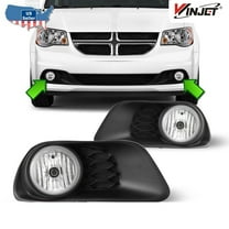 For 2011-2020 Dodge Grand Caravan Clear Lens Pair Fog Light Lamp Wiring Switch