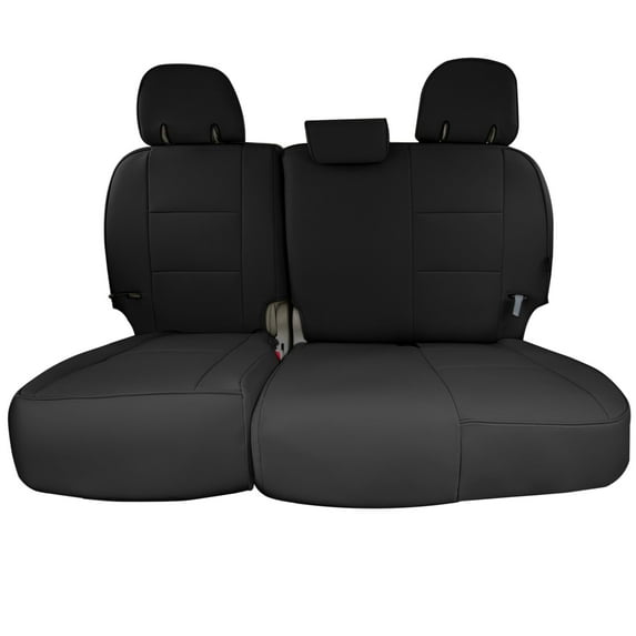 For 2011-2020 Toyota Sienna 7 Passenger FH Group Custom Fit Faux Leather Car Seat Covers - 3rd Row Black