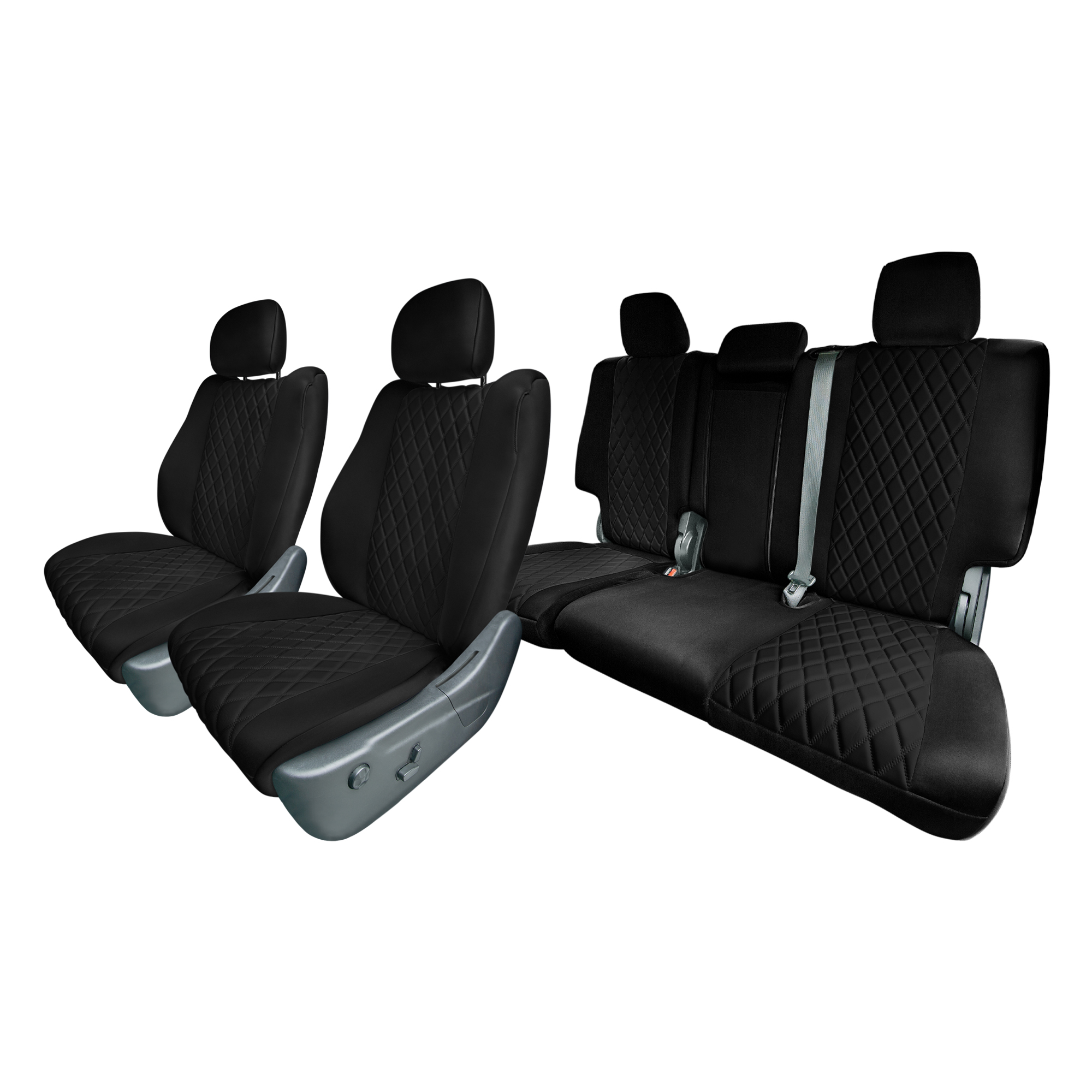 For 2011–2021 Jeep Grand Cherokee FH Group Neoprene Waterproof Custom Fit Car Seat Covers - Full Set Black - image 1 of 6