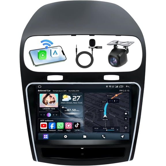 For 2012 2013 2014 2015 2016 2017 2018 2019 Dodge Journey Android 13 Car Stereo Radio Player GPS Navi Carplay