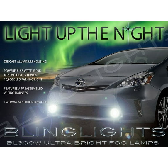 For 2012 2013 2014 Prius V Fog Lamp Driving Lights Kit Toyota Xenon