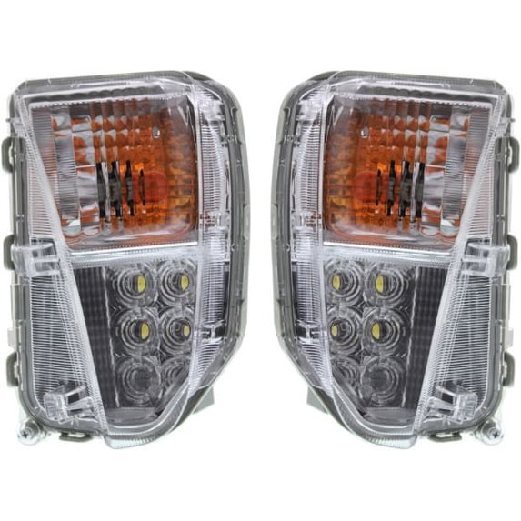 For 2012-2015 Prius Turn Signal Light Front Amber & Clear Plastic SET PAIR