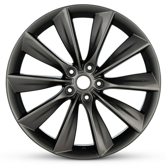 For 2012-2017 Tesla Model S 21 Inch Powder Coated Gun Metal Rim - OE Direct Replacement - Road Ready Car Wheel