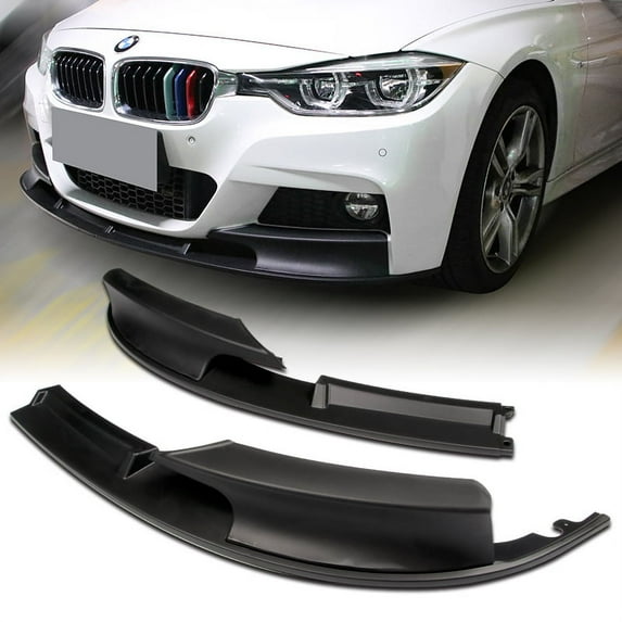 For 2012-2018 BMW M-Sport M-Tech Unpainted Black Front Bumper Body Kit Lip 2PCS