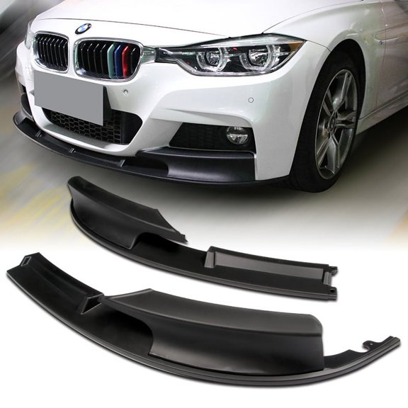 For 2012-2018 BMW M-Sport M-Tech Unpainted Black Front Bumper Body Kit Lip 2PCS