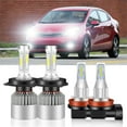 thumbnail image 1 of For 2012-2018 Kia Rio Headlights 9003/H4 LED High and Low Beam H11/H8 Fog lights 4pc, 1 of 12