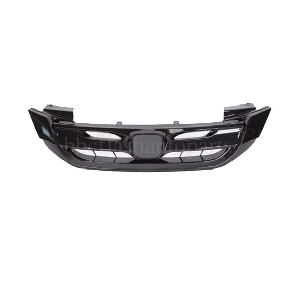 For 2013 14 15 Honda Accord Gloss Black JDM Mod Style Front Bumper Grille Grill