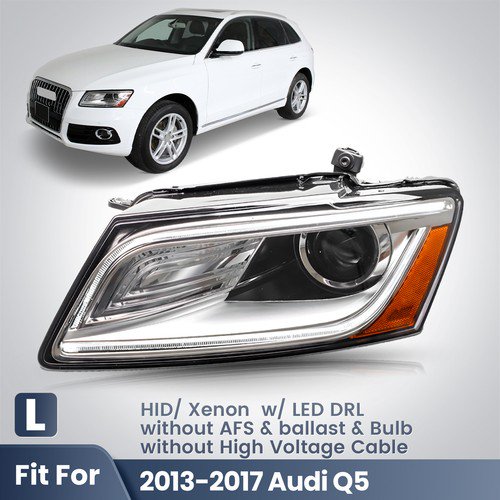 For 2013-17 Audi Q5 SQ5 HID/Xenon Headlight W/ LED DRL W/O AFS & Ballast Driver