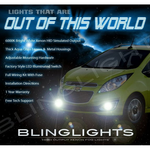For 2013 2014 2015 Chevrolet Beat Xenon Fog Lamps Driving Lights Kit m300 chevy