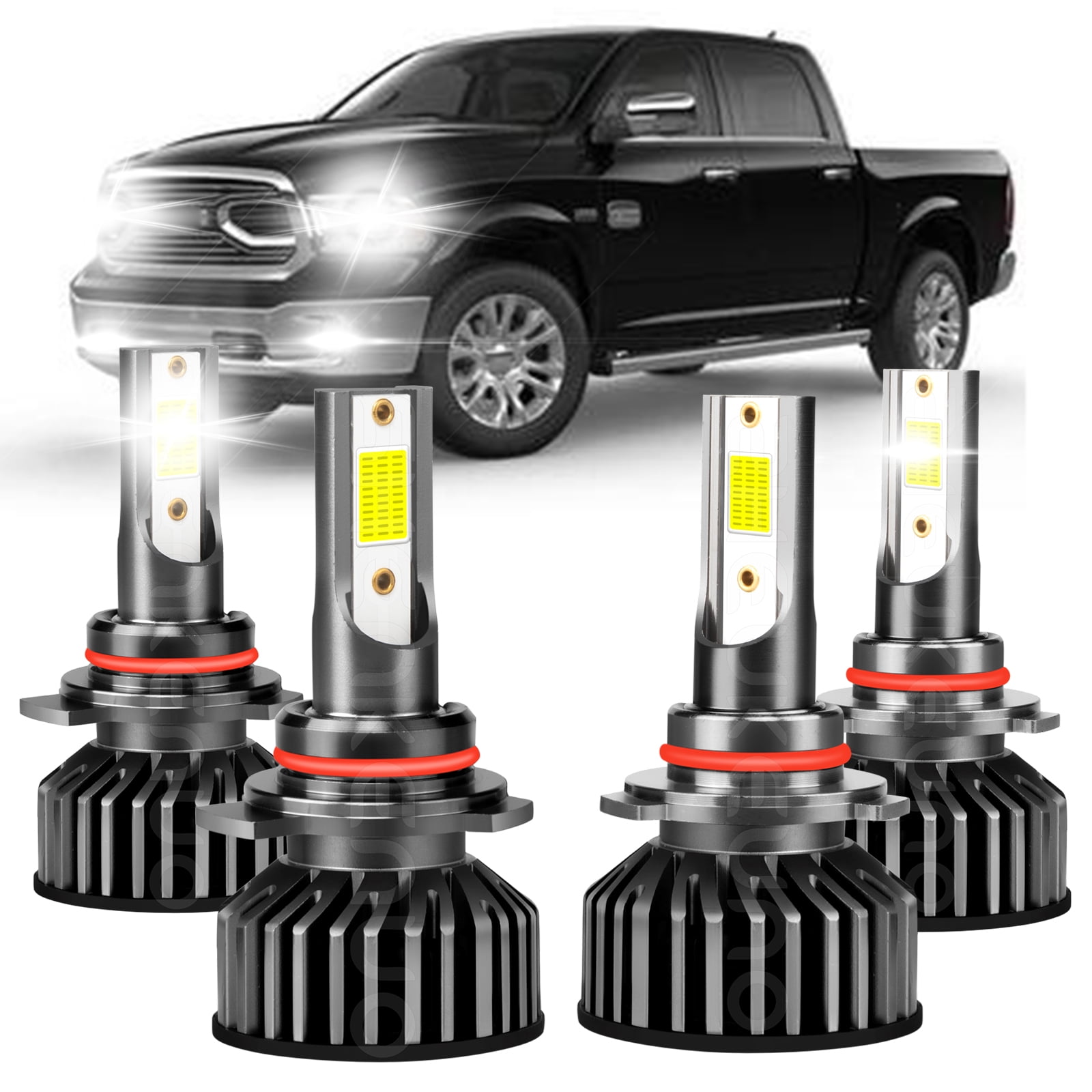 For 2013 2014 2015 Dodge RAM 1500 2500 3500 LED Headlight Bulbs High Low Beam aviation alumin