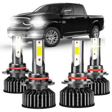 CHUSYYRAY 6-Pack LED Headlight & Fog Light Bulbs Combo For 2013-2015 Dodge RAM 1500 2500 3500 – 9005/H11/9145, 6000K White