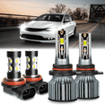 thumbnail image 1 of For 2013-2015 Chrysler 200 LED HEADLIGHT + Fog Light Bulbs White Kit Combo 4pcs, 1 of 14