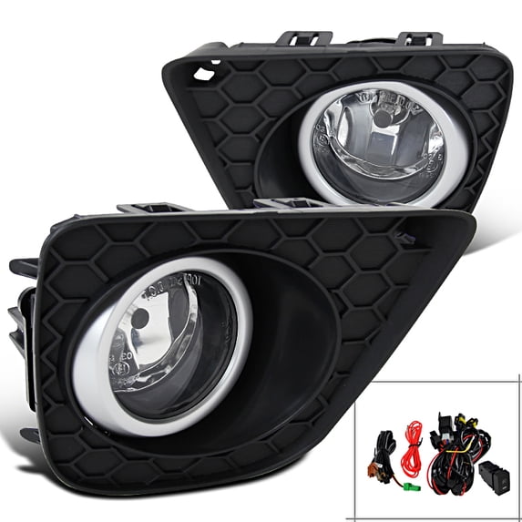 For 2013-2015 Honda Accord 2Dr Coupe Clear Bumper Fog Lights+Switch+Bulbs+Wiring 13 14 15