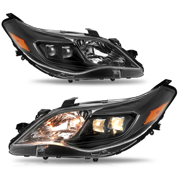 For 2013-2015 Toyota Avalon Halogen Black Housing Headlights Assembly Pair 13-15