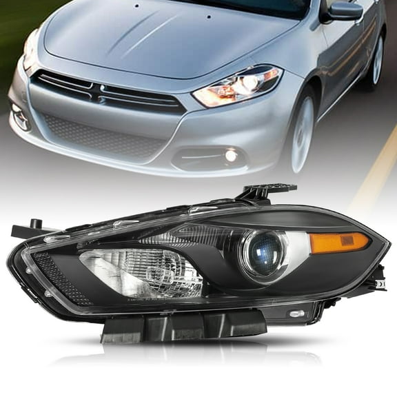 For 2013-2016 Dodge Dart Halogen Projector Headlights