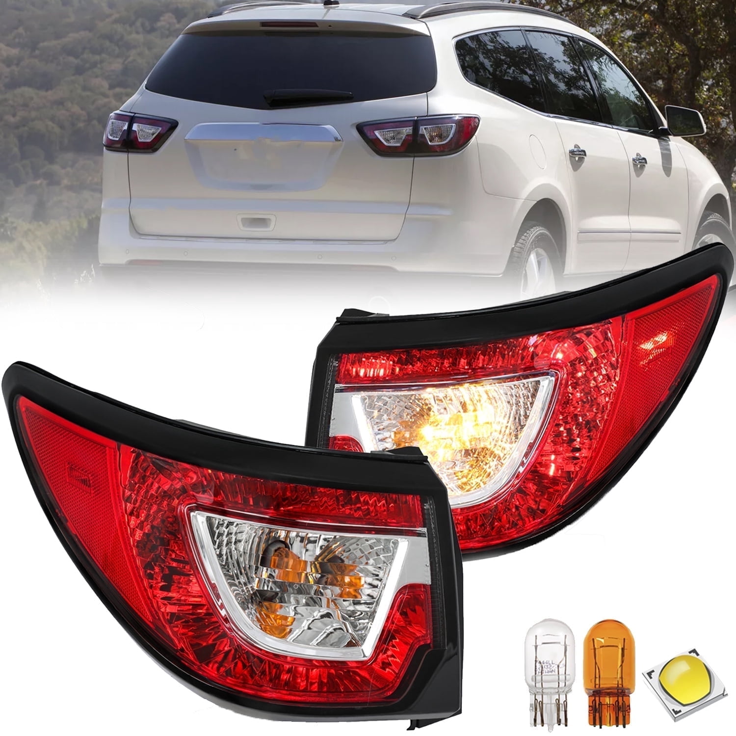 For 2013-2017 Chevy Chevrolet Traverse Outer Tail Lights w/ Bulbs 13-17