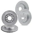 thumbnail image 1 of For 2013-2017 Honda Accord R1 Concepts Front Rear Silver Zinc Diamond Slotted Brake Rotors, 1 of 6